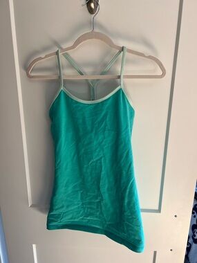 lululemon athletica Teal Tank with Mint Trim
